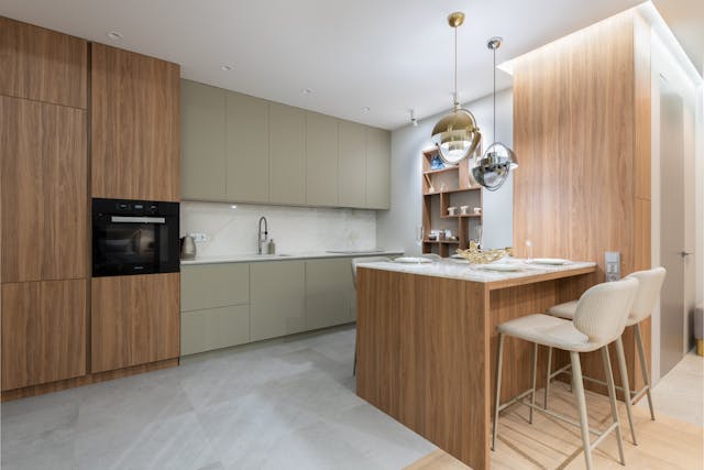 Kitchen With Glass Cabinets