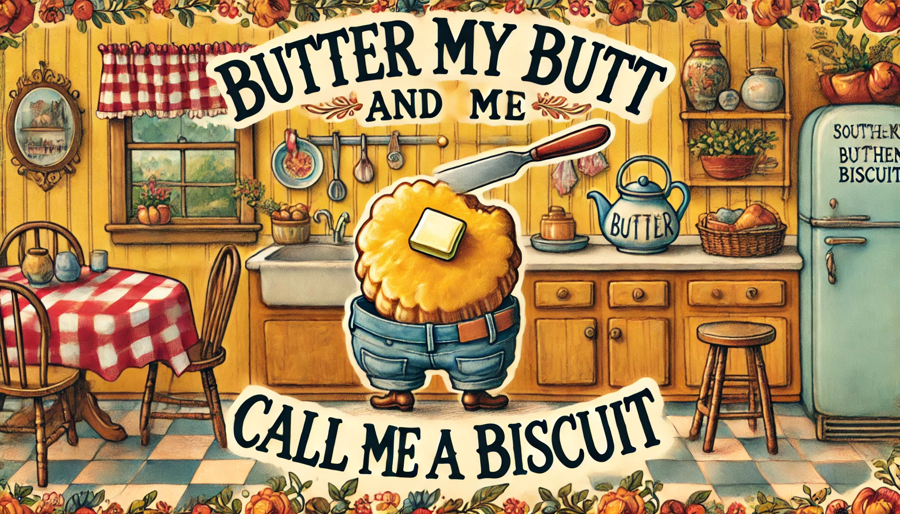 Butter My Butt and Call Me a Biscuit Kitchen Towel