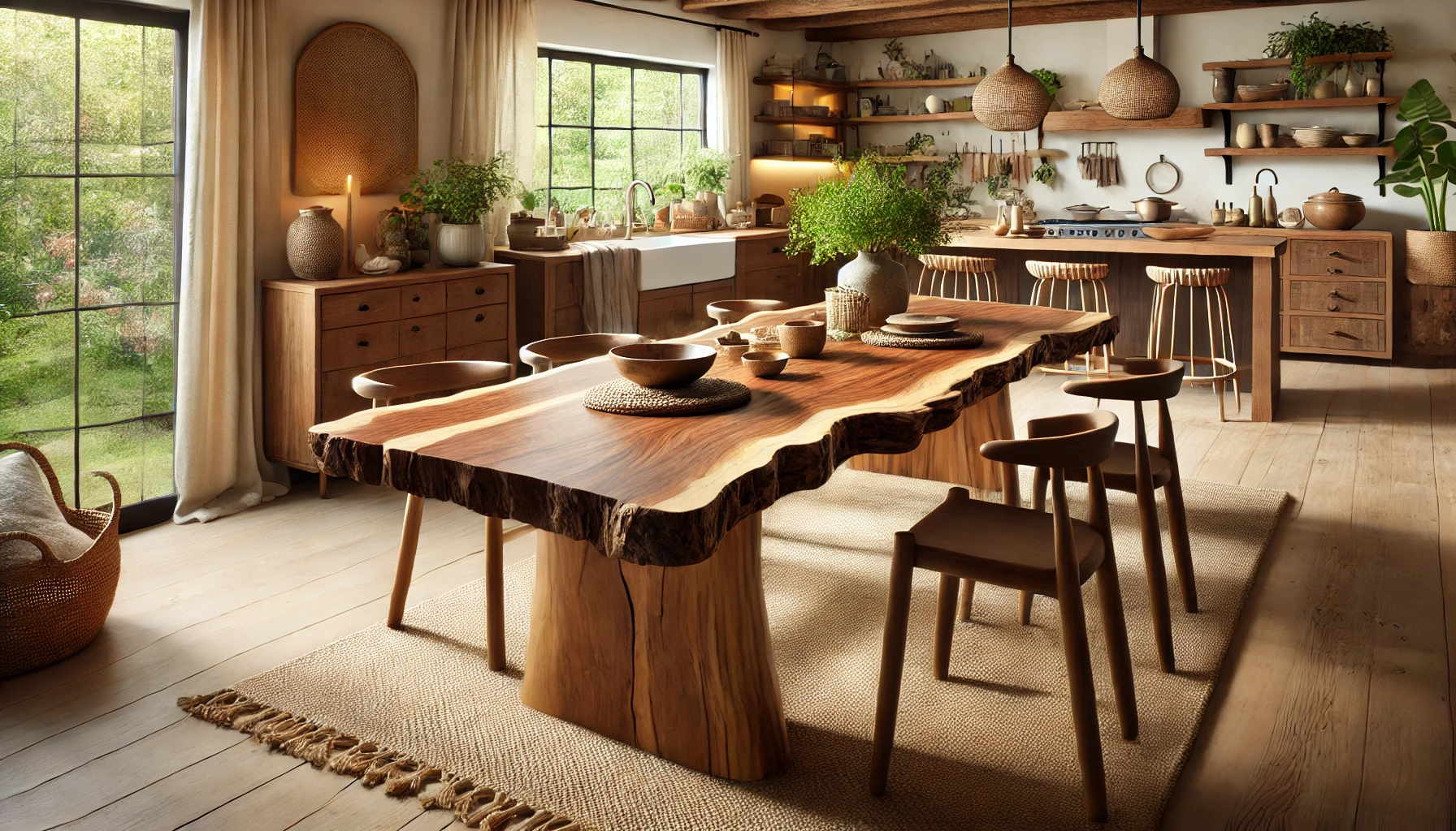 Walnut Live Edge Kitchen Table